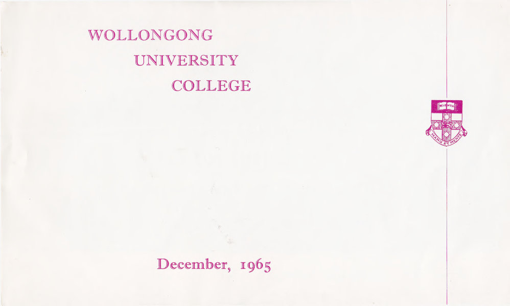 1965 Wollongong university college