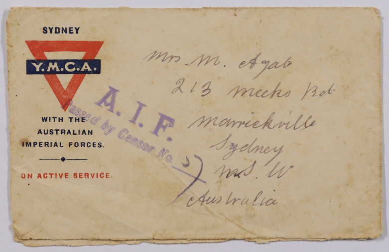 Envelope to Mrs M. Agate