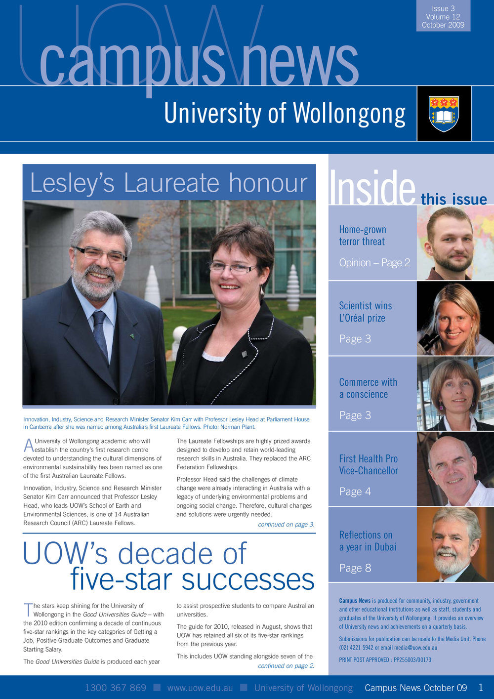Campus News October 2009 vol 12 issue 3