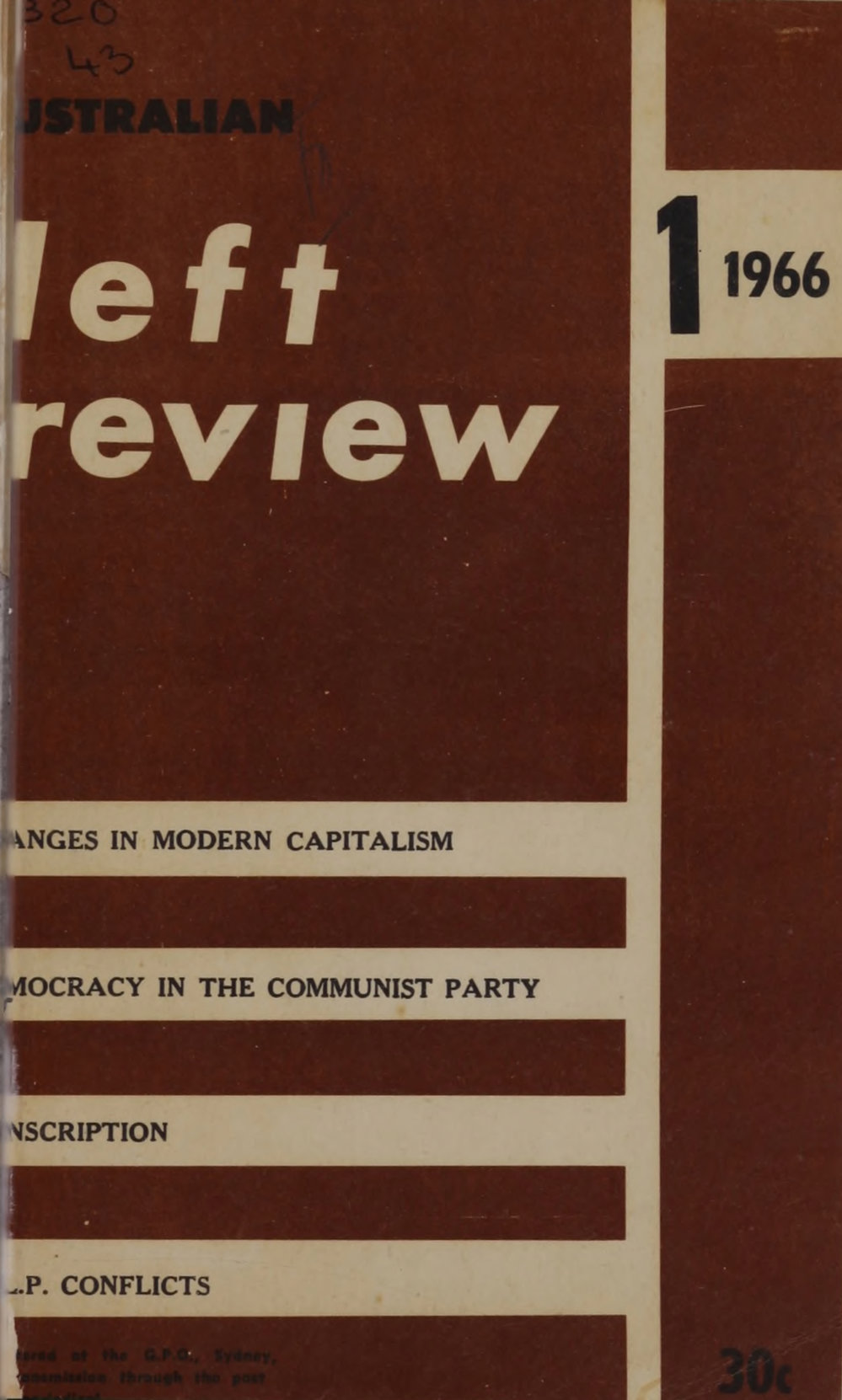 Australian Left Review no. 1 June- July 1966