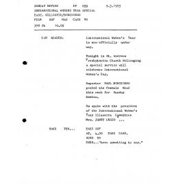 International Womens year special