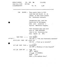 Special admissions programme at University of Wollongong