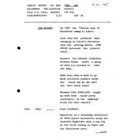 Macarthur pre-election profile