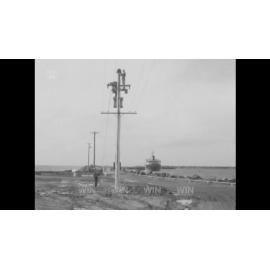 Powerline work at harbour