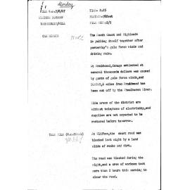 WIN News Anchor Script 07 August 1967