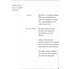WIN News Anchor Script 26 August 1967