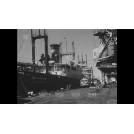 Ship Iron Wyndham in harbour