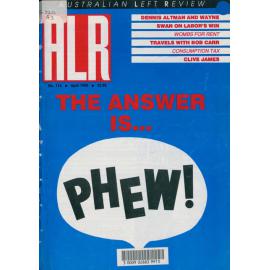 Australian Left Review no. 116 April 1990