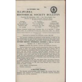 Illawarra Historical Society Bulletin October 1982