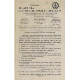 Illawarra Historical Society Bulletin March 1983