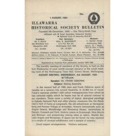 Illawarra Historical Society Bulletin August 1983