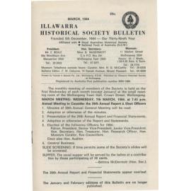 Illawarra Historical Society Bulletin March 1984