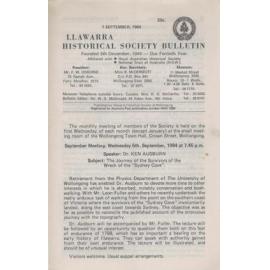 Illawarra Historical Society Bulletin September 1984