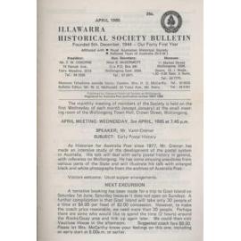 Illawarra Historical Society Bulletin April 1985