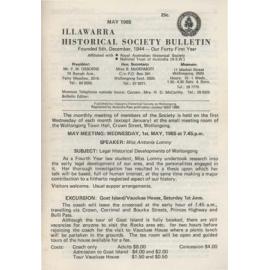 Illawarra Historical Society Bulletin May 1985
