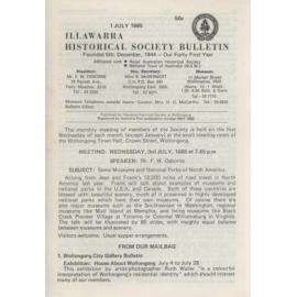 Illawarra Historical Society Bulletin July 1985