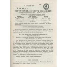 Illawarra Historical Society Bulletin August 1985
