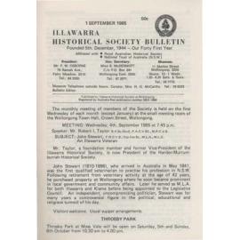 Illawarra Historical Society Bulletin September 1985