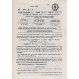 Illawarra Historical Society Bulletin May 1986