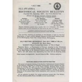 Illawarra Historical Society Bulletin July 1986