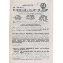 Illawarra Historical Society Bulletin December 1986