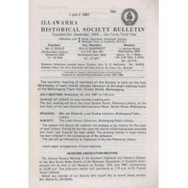 Illawarra Historical Society Bulletin July 1987