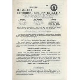 Illawarra Historical Society Bulletin July 1988