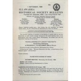 Illawarra Historical Society Bulletin September 1988