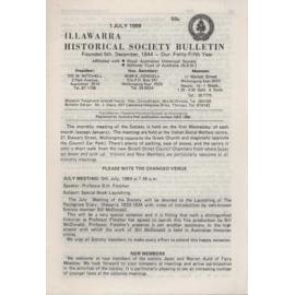 Illawarra Historical Society Bulletin July 1989