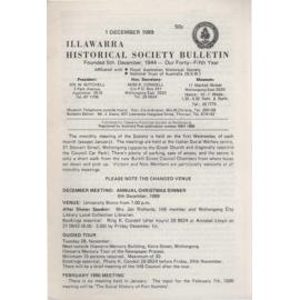 Illawarra Historical Society Bulletin December 1989