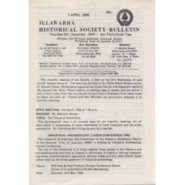 Illawarra Historical Society Bulletin April 1990