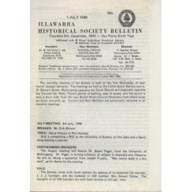 Illawarra Historical Society Bulletin July 1990