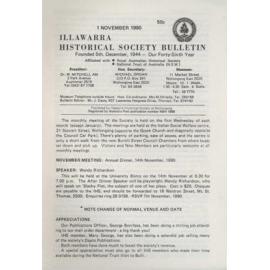 Illawarra Historical Society Bulletin November 1990