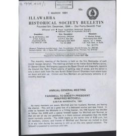 Illawarra Historical Society Bulletin March 1991