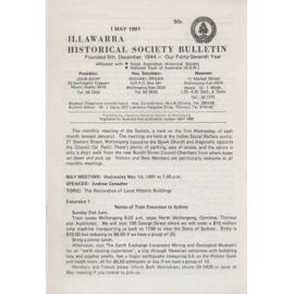 Illawarra Historical Society Bulletin May 1991