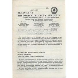 Illawarra Historical Society Bulletin July 1991