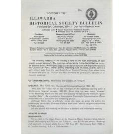 Illawarra Historical Society Bulletin October 1991