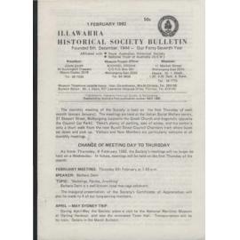 Illawarra Historical Society Bulletin February 1992