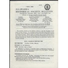 Illawarra Historical Society Bulletin May 1992