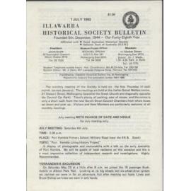 Illawarra Historical Society Bulletin July 1992