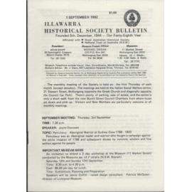 Illawarra Historical Society Bulletin September 1992