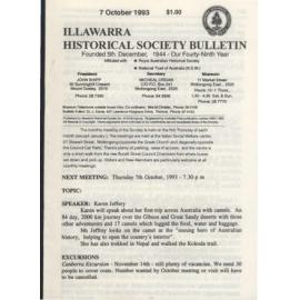 Illawarra Historical Society Bulletin October 1993