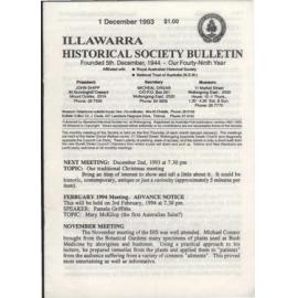 Illawarra Historical Society Bulletin December 1993