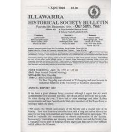 Illawarra Historical Society Bulletin April 1994