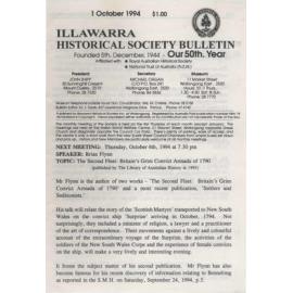 Illawarra Historical Society Bulletin October 1994