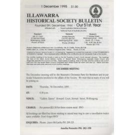 Illawarra Historical Society Bulletin December 1995