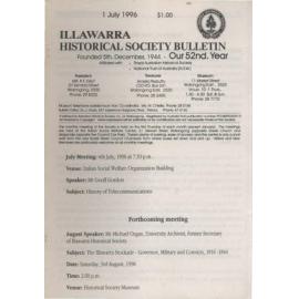 Illawarra Historical Society Bulletin July 1996