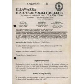 Illawarra Historical Society Bulletin August 1996