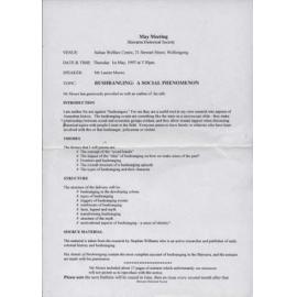 Illawarra Historical Society Bulletin May 1997 Meeting notes