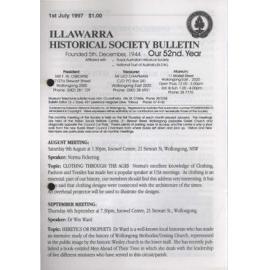 Illawarra Historical Society Bulletin July 1997